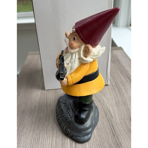 Scarface Garden Gnome Say Hello to My Little Friend! Outdoor Sculpture-Figurine - Picture 4 of 10